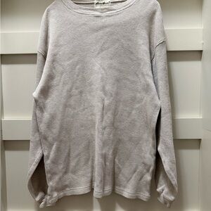 Eddie Bauer Men's oatmeal waffleknit Sweater